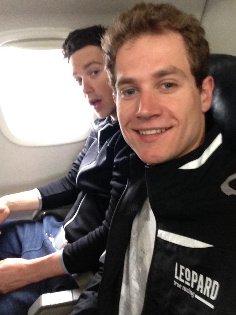 DieterenJan's tweet photo. Off to @tourdenormandie with @MatzePlarre by @LuxairAirlines . #motivated #france #leopardDevo http://t.co/UxDtCjoMQg