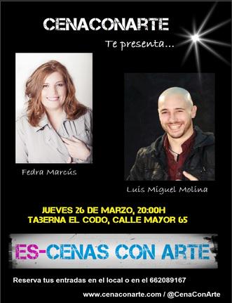 CenaConArte's tweet photo. #Estreno #TachánTachán #ESCENASconARTE #CenaConArte #26Marzo @QueHacerNMadrid @hoy_en_madrid @_queteapetece @f_Ocio http://t.co/NP0UpaXsym