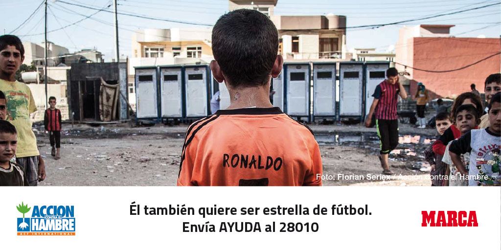 marca's tweet photo. Este @Cristiano sueña con un futuro mejor. Ayúdale, ¡sólo con un SMS!    http://t.co/euo4Rv1lCa  #DaleLaVuelta http://t.co/523kdadBPr