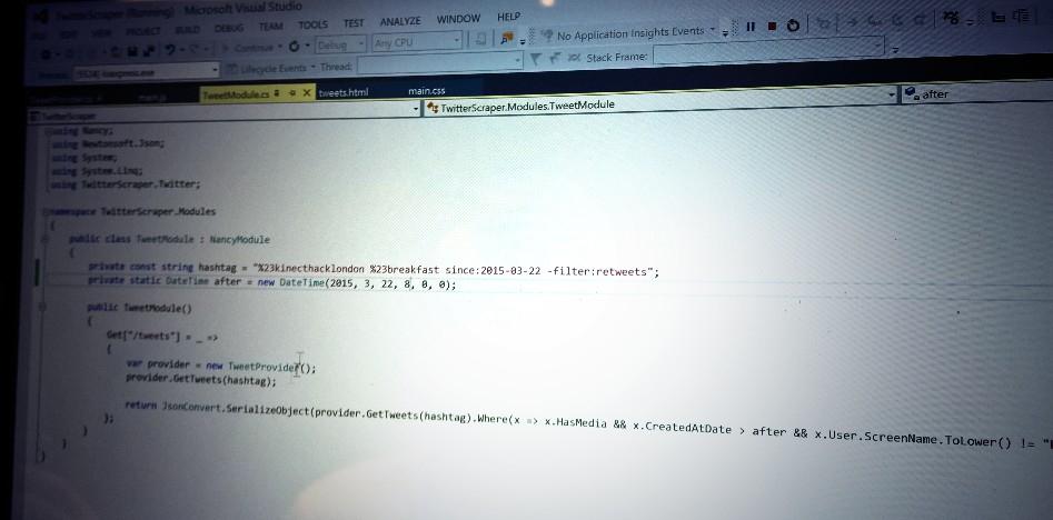 msdevUK's tweet image. Did you know we wrote this little #VisualStudio app to pick our hourly Kinect winners at random?  #KinectHackLondon