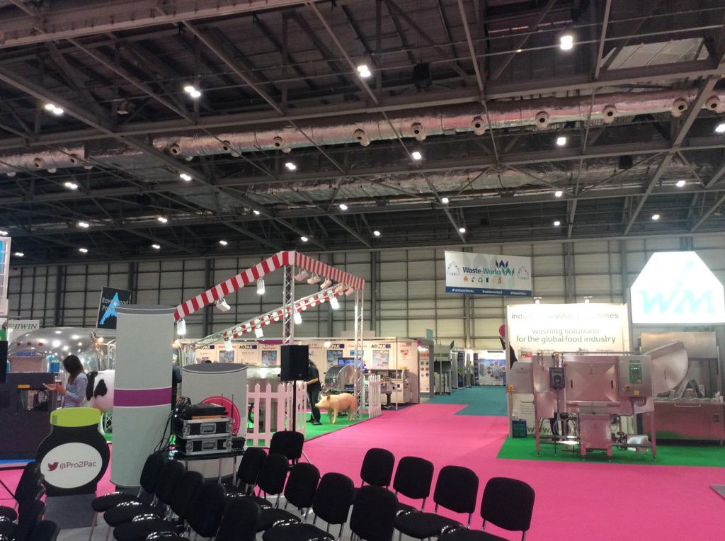 Final touches are being made to stands - doors open in 20 minutes #pro2pac15