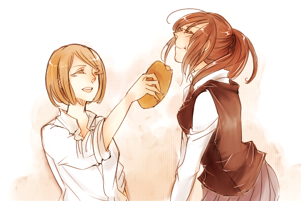 ShingekiGirls's tweet photo. #ShingekiNoKyojin #PetraRal #SashaBraus #PetraXSasha http://t.co/7CjaYGwpMD