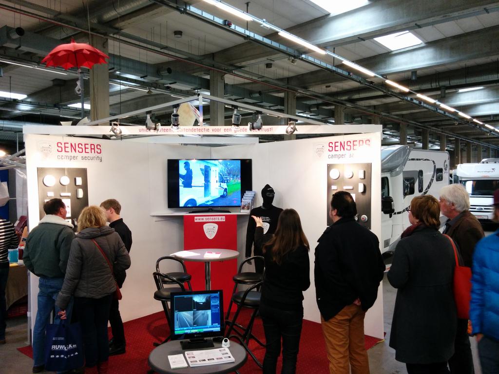 Zeer veel interesse voor mobilhome beveiliging op mobilehome beurs Antwerpen
