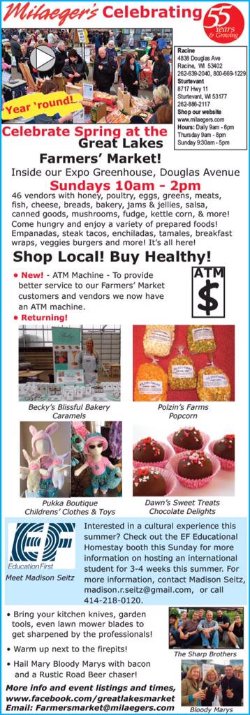 Here's the scoop!  See you today from 10-2 at the Great Lakes Market!