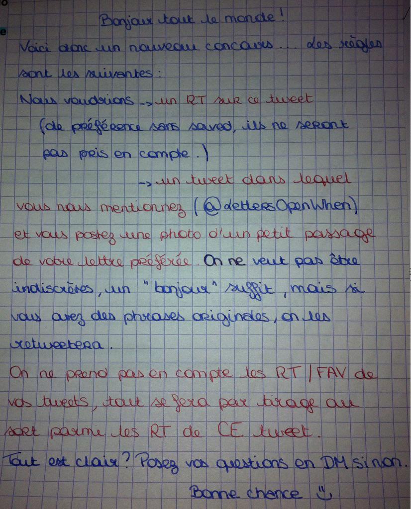 LettersOpenWhen's tweet image. ‼️ A GAGNER: 16 OPEN WHEN ‼️

‼️ FIN LE 29/03 A 12H ‼️