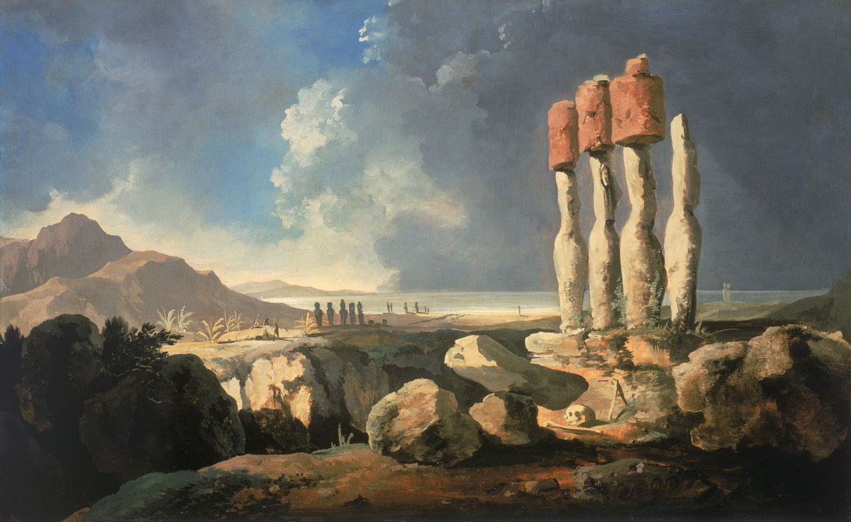 Off_Valpo's tweet photo. 22.MAR.1768 Capitán #James_Cook (UK) recala en la #isla_de_Pascua durante su segundo viaje a bordo del HMS #Endeavour http://t.co/ckc5AtYIbQ