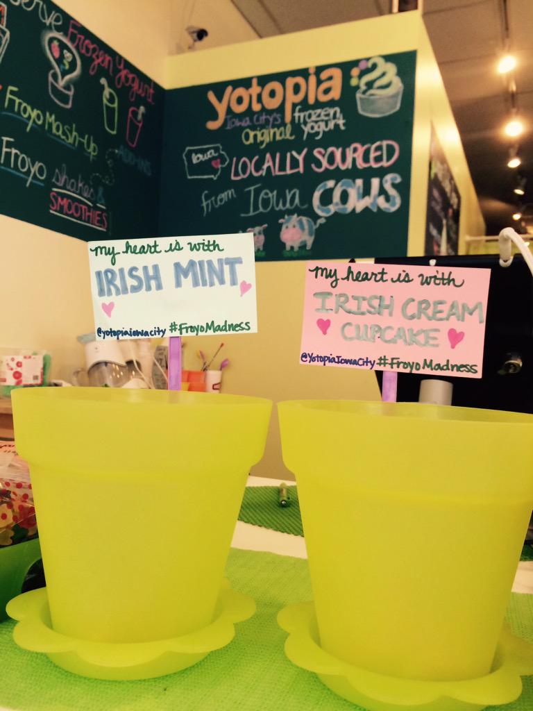 LAST DAY to vote in the #BattleOfTheIrish! Irish Mint vs. Irish Cream Cupcake #FroyoMadness #IowaCity #NorthLiberty