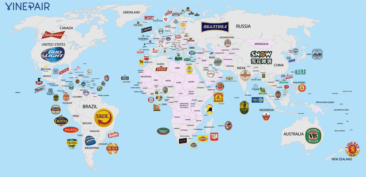 AngieBorst's tweet photo. @MartynJFord not sure you'll agree!! "@Independent: Map showing each country's favourite beer http://t.co/tiObVdARg8 http://t.co/kh1B0BA8Dy"