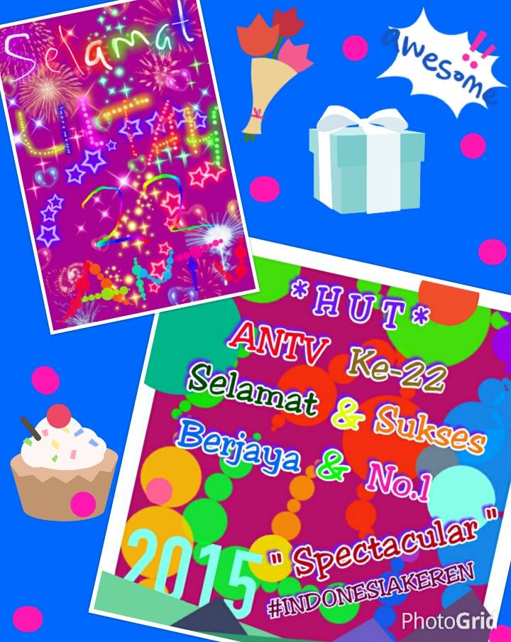 risq7702's tweet photo. @whatsonANTV #INDONESIAKEREN #ANTVKEREN Spectacular &amp; Keren HUT 22 ANTV > SELAMAT &amp; SUKSES .. BERJAYA &amp; NO.1 < http://t.co/PZgvdsvECJ