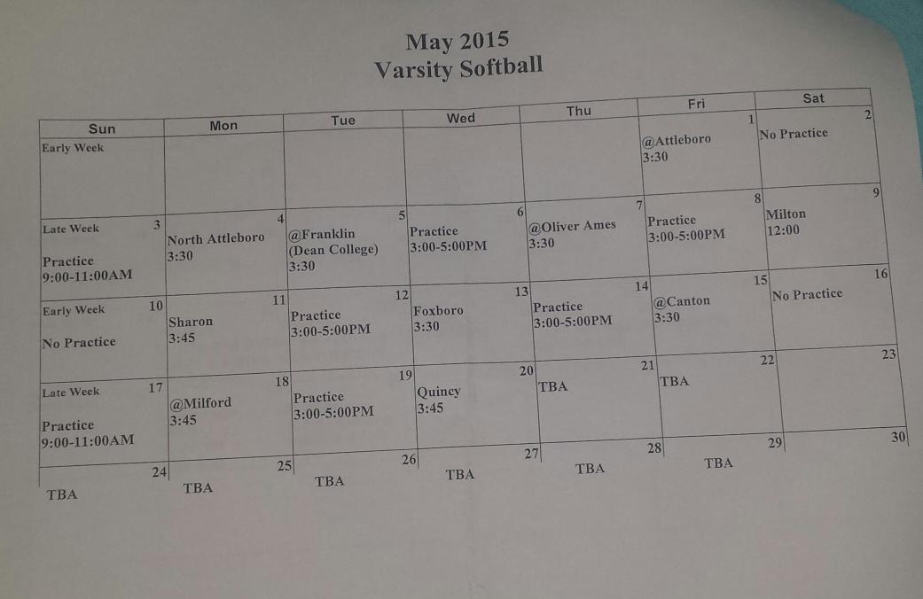 softball_shs's tweet photo. Incase you didn't get the schedule on Friday! http://t.co/yLxidQSOK6