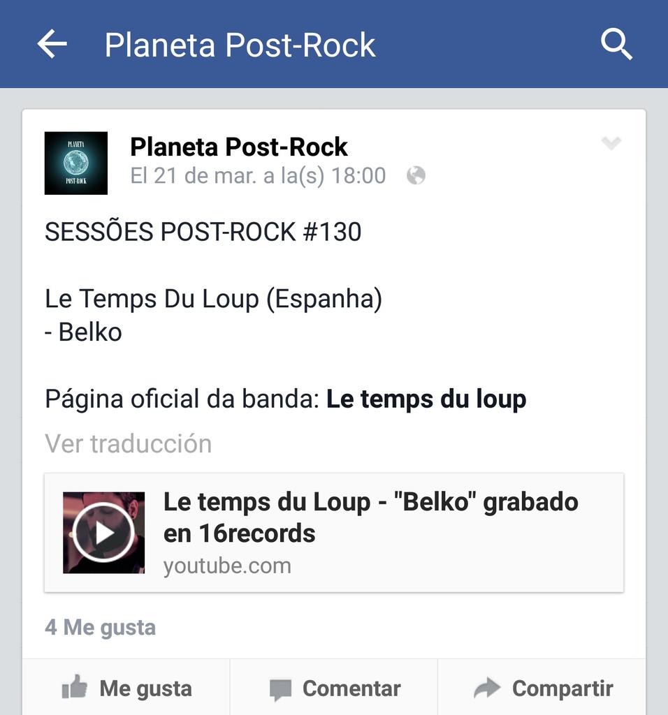 LaChozadeDoe's tweet photo. @letempsduloup en Planeta Post-Rock @nooirax @SacramentoRecs #instrumental #postrock #postmetal #postnothing #postodo http://t.co/z9IRfKrI81