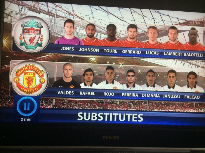 Nowfootball's tweet photo. Man United's bench looks like a Mexican drug cartel.. http://t.co/XwiqH2p7HM