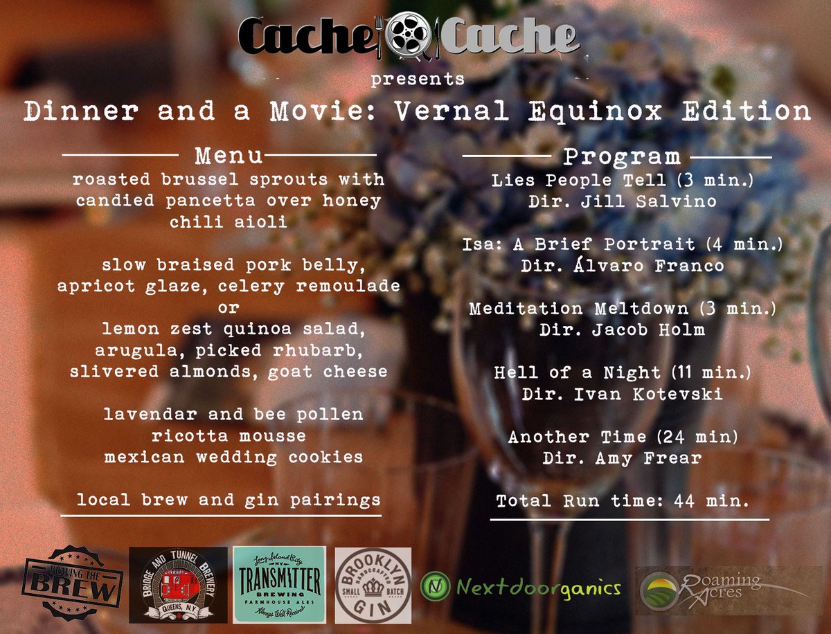 toANOTHERTIME's tweet photo. The menu and screening program for the event tonight in Brooklyn... http://t.co/LoGXoRDfjT