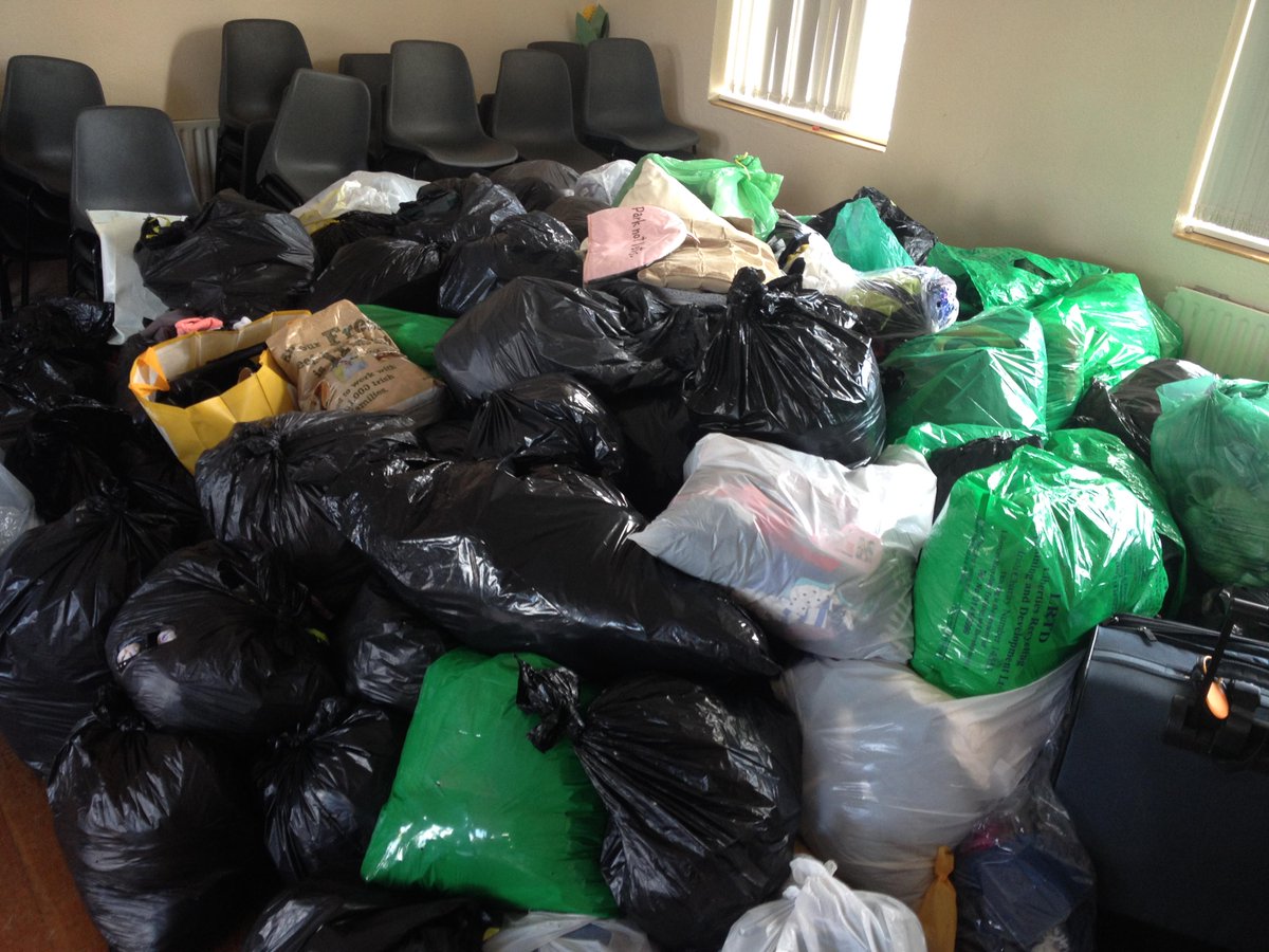 Thanks for support for clothes collection last chance to drop bags to OLS tomorrow Monday 23rd (morning only).
