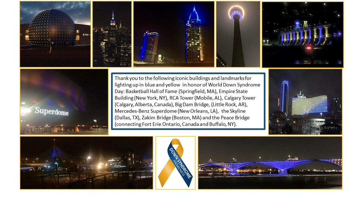 ndssbuddywalk's tweet photo. It was amazing to see buildings lit up for #Downsyndrome awareness on #WDSD15. Thanks to all who made it possible! http://t.co/1l0xYgyB9Z