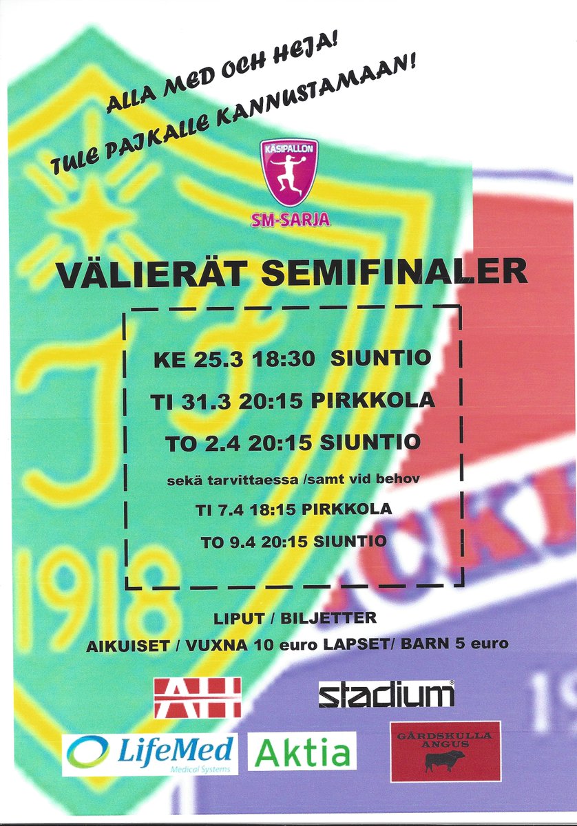 Alla med och heja. Kovia otteluita luvassa. #käsipallo #handboll