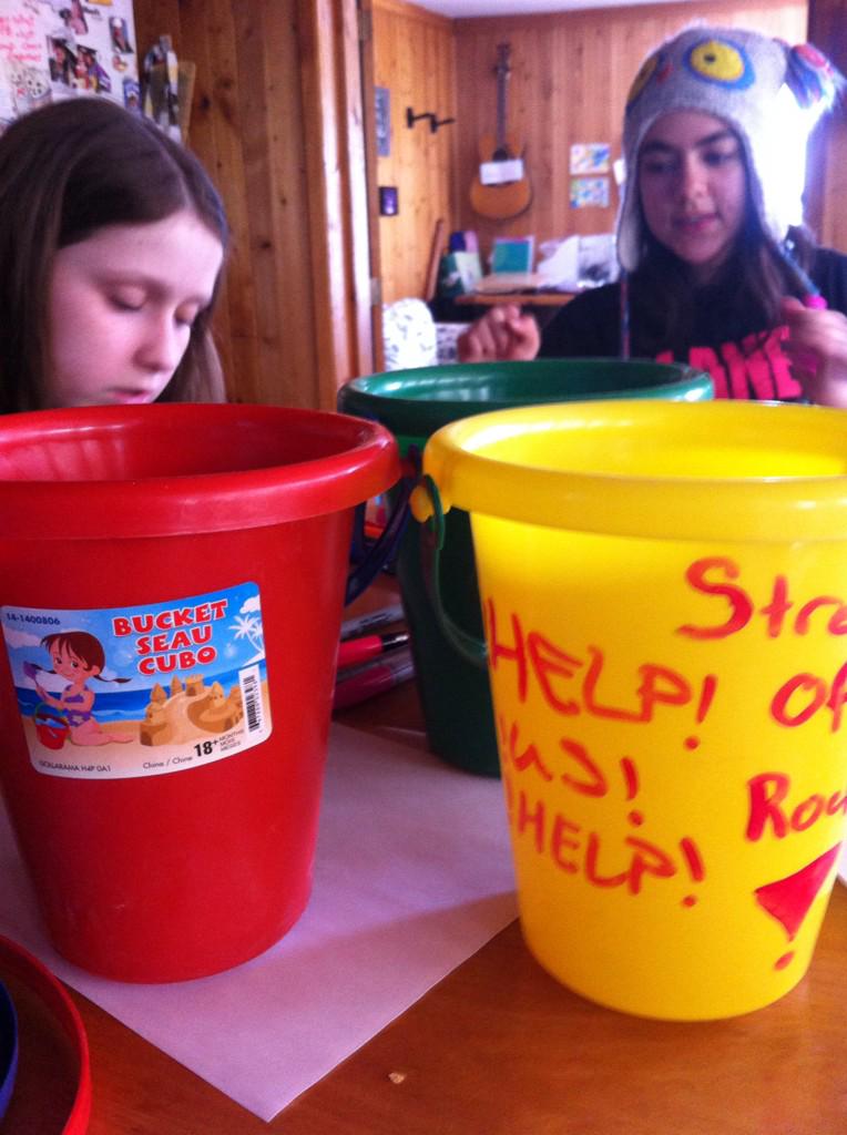 Getting the donation buckets ready for today's Street of Rock concert! See you there #Hintonburg #Kitchissippi