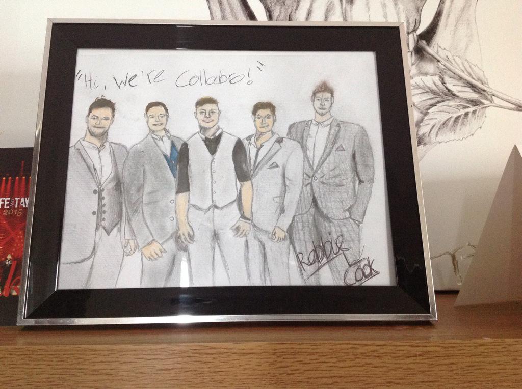 RoxleneCreative's tweet photo. @RobbieLeeCook95 Pride of place on the mantle piece at mine and @RichardCollabro 's pad http://t.co/rExvCAvw4w