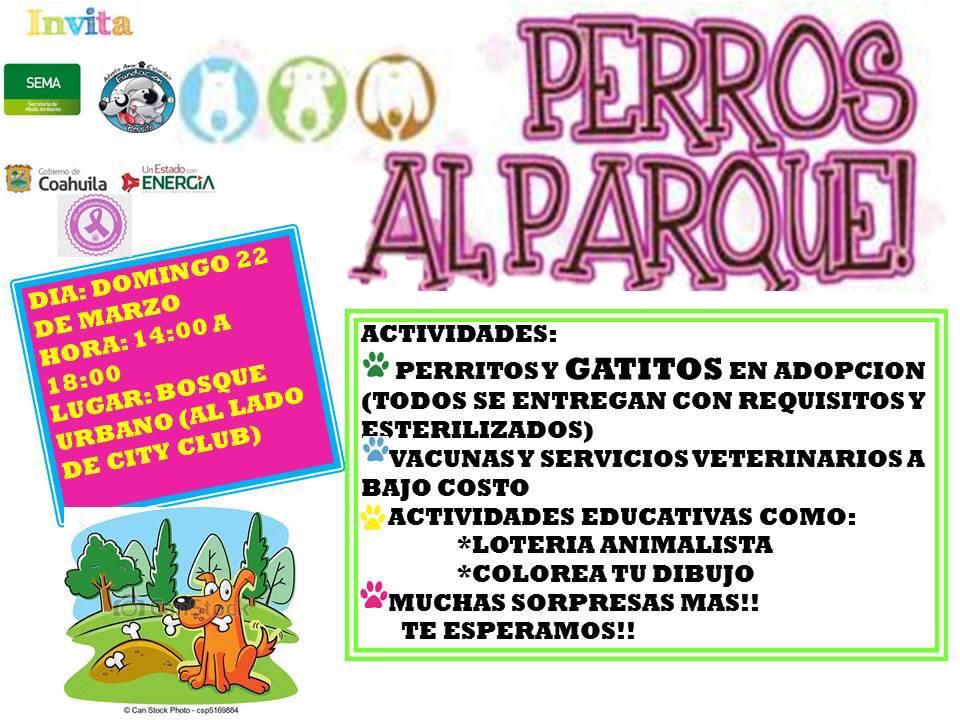 FPerrito's tweet photo. Hoy los esperamos de 2a6pm bosque urbano... Perritos en adopcion, veterinarios a bajo costo&amp;mas.. #Saltillo http://t.co/fT9Zw7f7cR