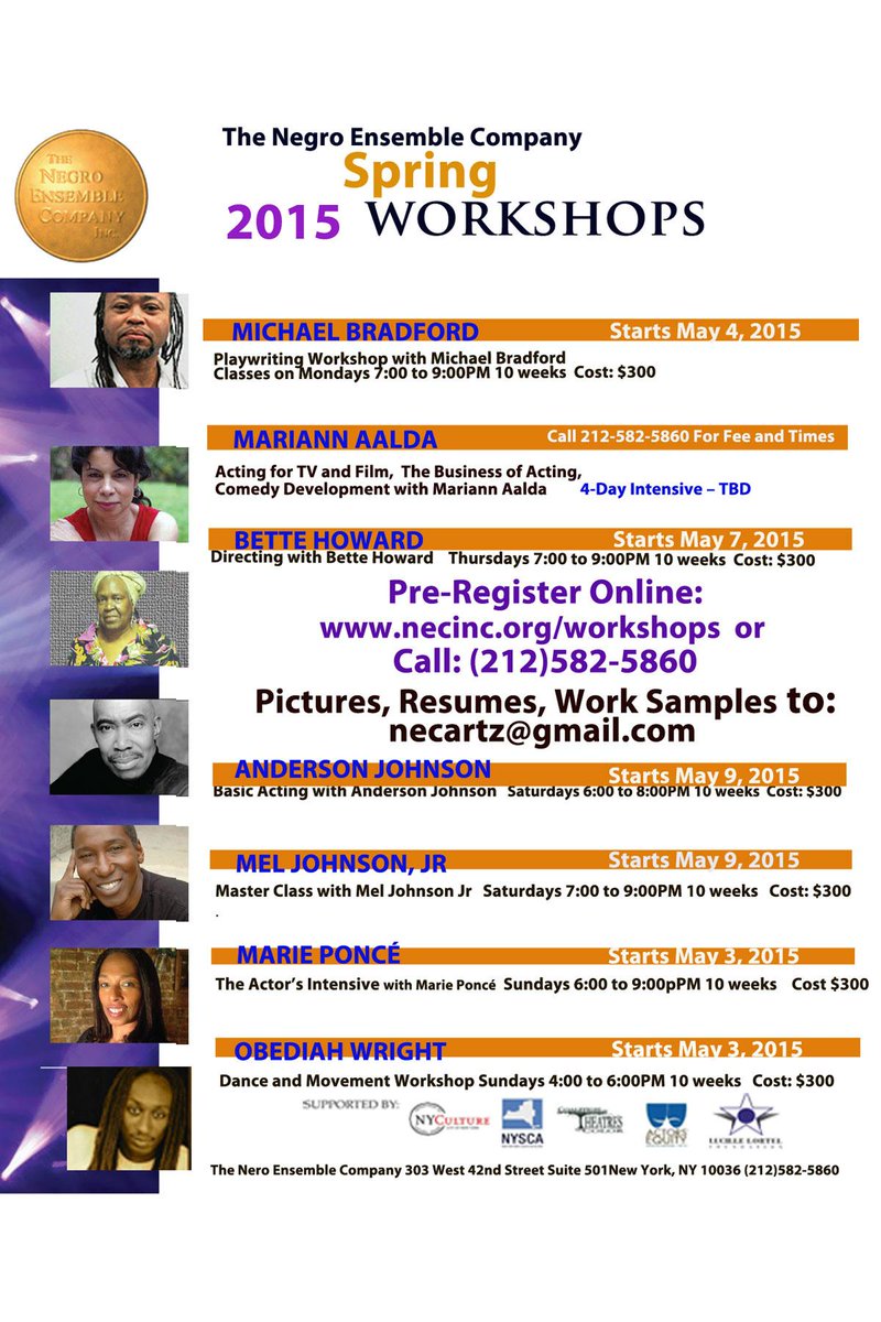 #audition #nyactor Open House April 13 #negroensembleco Training Program bit.ly/1Hm4BUj