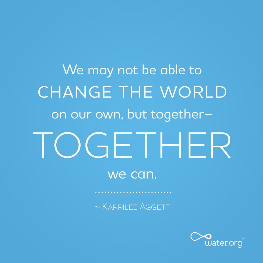 dlowater's tweet image. Today is #WorldWaterDay.  Together we can help make every day a water day. Learn more by following @Water.org.