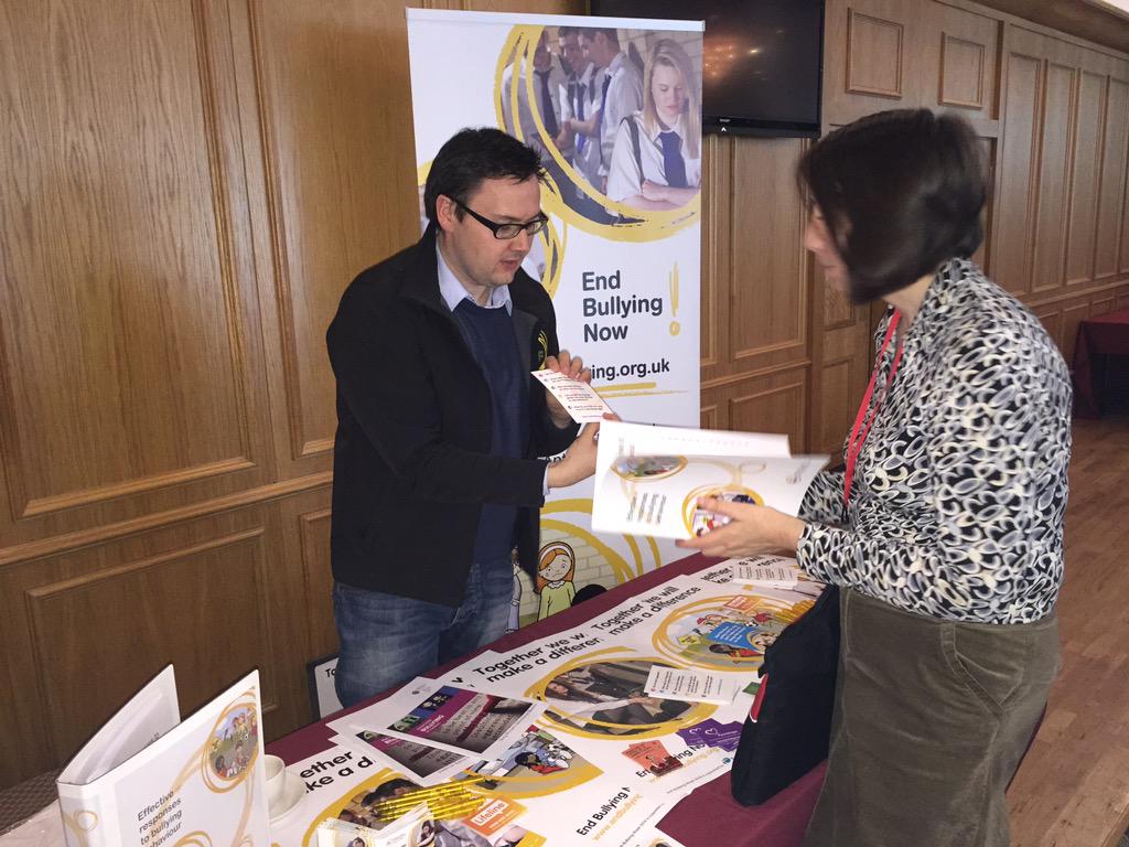 UTUBelfast's tweet photo. Belfast Branch delegate discussing bullying resources from @niabf at the #UTU15 @UTUBelfast #antibullying http://t.co/YOy9oXghFz