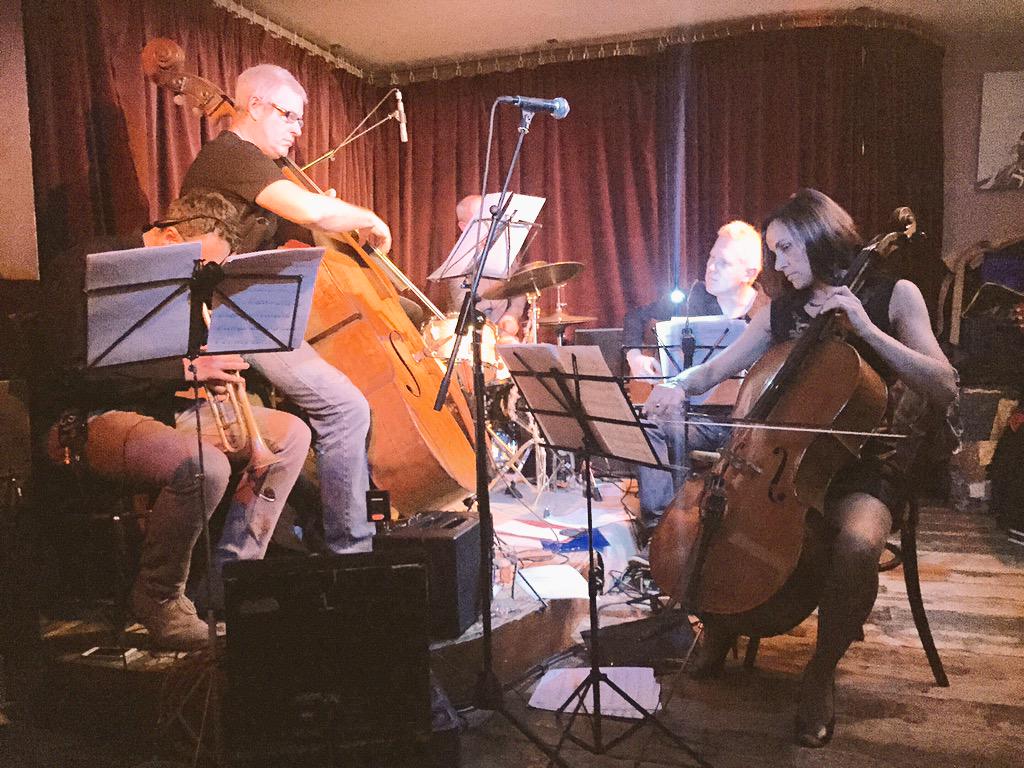 RchrdTftsHllnd's tweet photo. Great night seeing @patnq1 and friends launch new CD #DaysOfBlue @GreenNote @nataliecello http://t.co/3sL3F2Ffhp