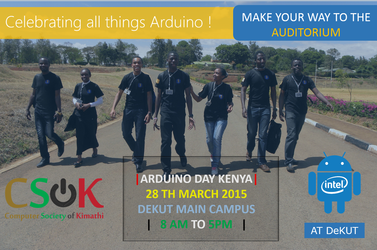 Ngesa254's tweet image. Celebrating all things arduino and Intel Galileo this sato #IntelAndroid #Intelatdekut #ArduinoDKE15 #ArduinoD15