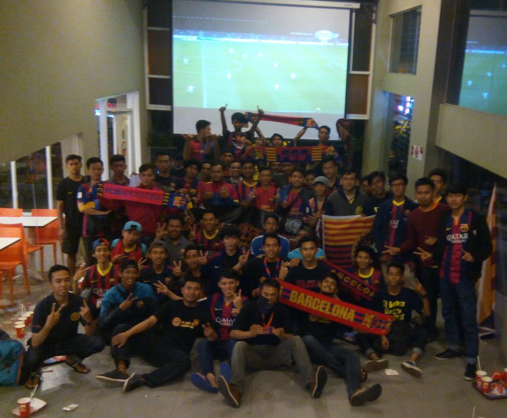 Nobar: #Elclasico #IndoBarca #IndoBarca_tng <a href="/fcbarcelona_id/">FC Barcelona</a>