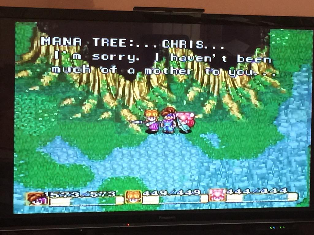 GamesWOStrings's tweet image. Spoiler alert... The tree is my mother?!? #secretofmana this is too good
