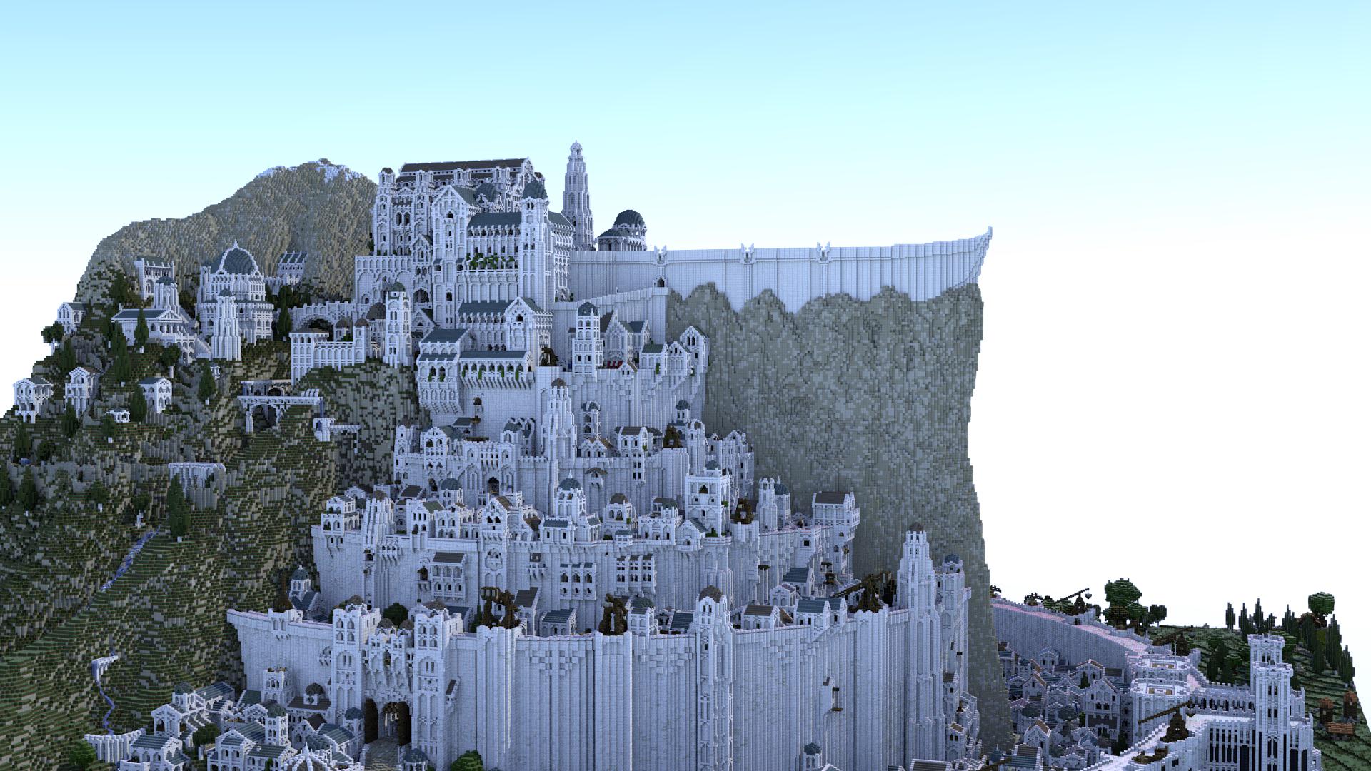 Minecraft : la ville de Minas Tirith du Seigneur des Anneaux sublimée par  le RTX