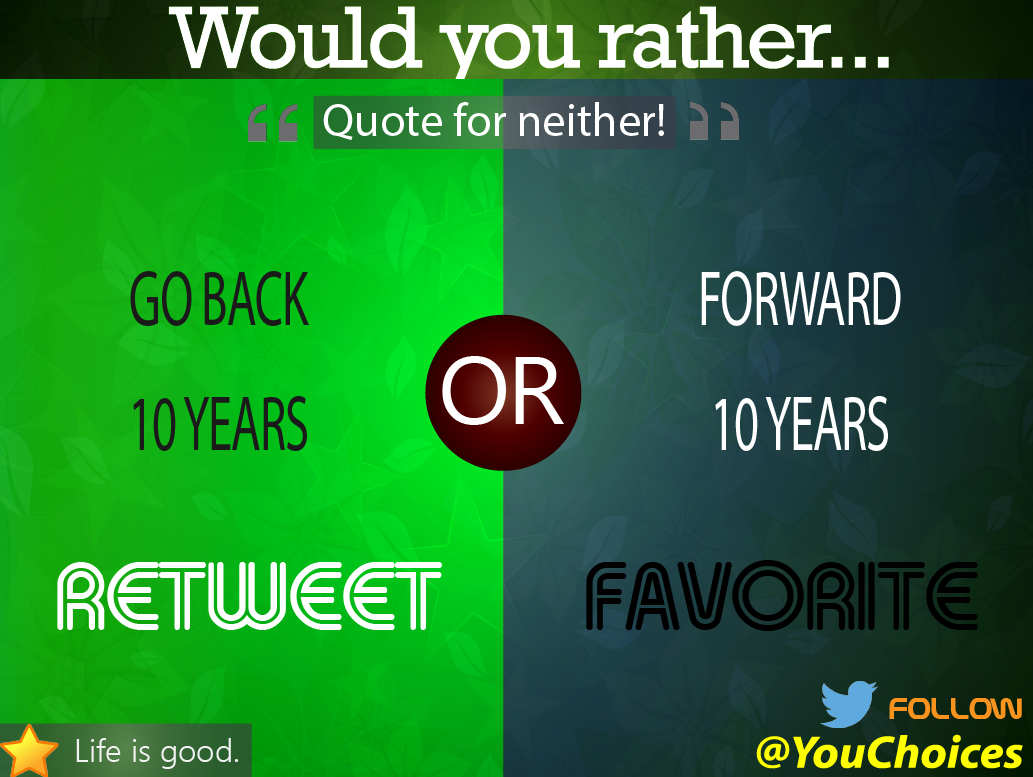 Would You Rather? tweet media