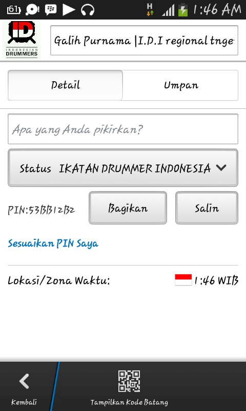 Invte yA pin bru q, yg lma d delcon aja 53BB12B2
\m/