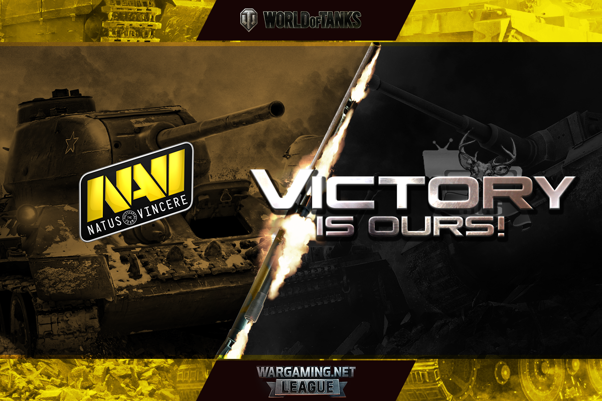 natusvincere's tweet photo. Sweet revenge for @natusvincere! We're the champions of @wgleague Season III! #navifighting #WoT http://t.co/FRwPU0Vbuc