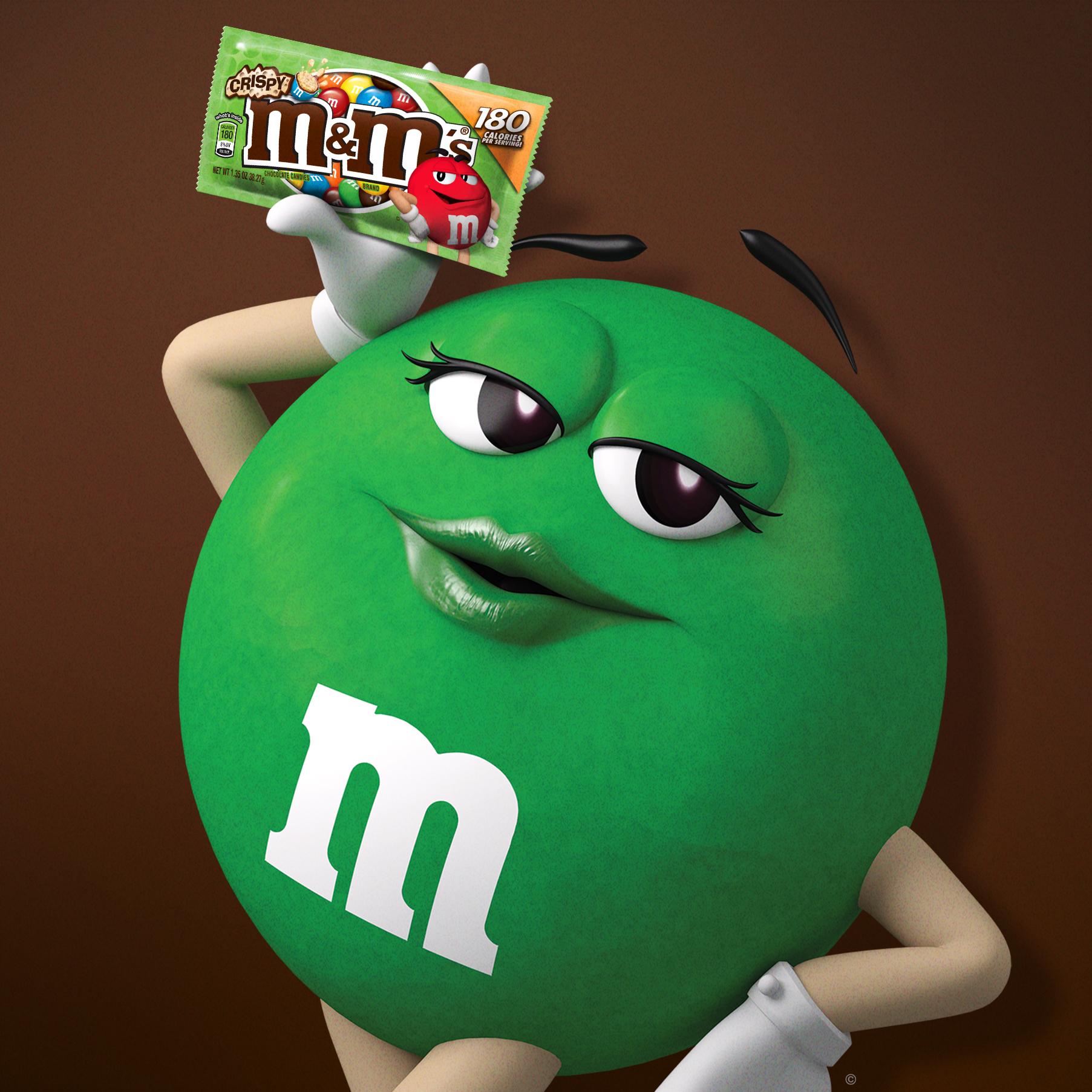 M&M'S on X: Doesn't M&M'S Crispy look fabulous in green? - Ms. Green   / X