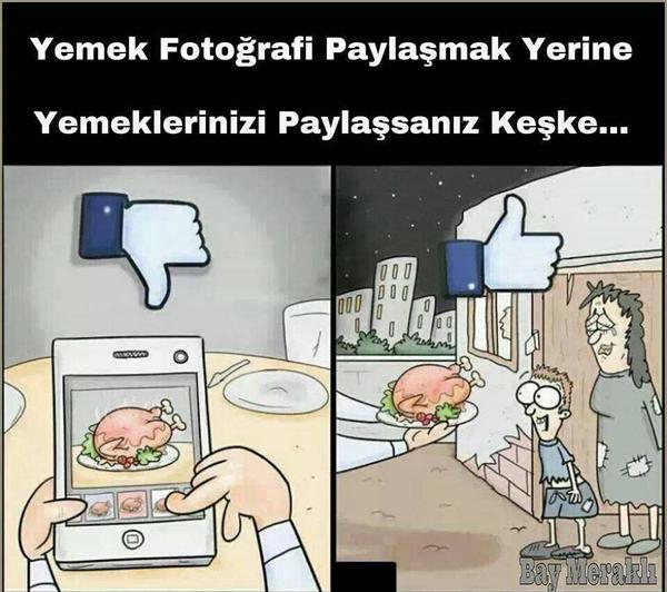 HergunYeniBilg's tweet photo. Yemek fotoğrafı paylaşmak yerine yemeklerinizi paylaşsanız keşke... http://t.co/vnUNkA0gha