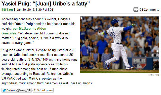 Happy Juan Uribe\s birthday day!   