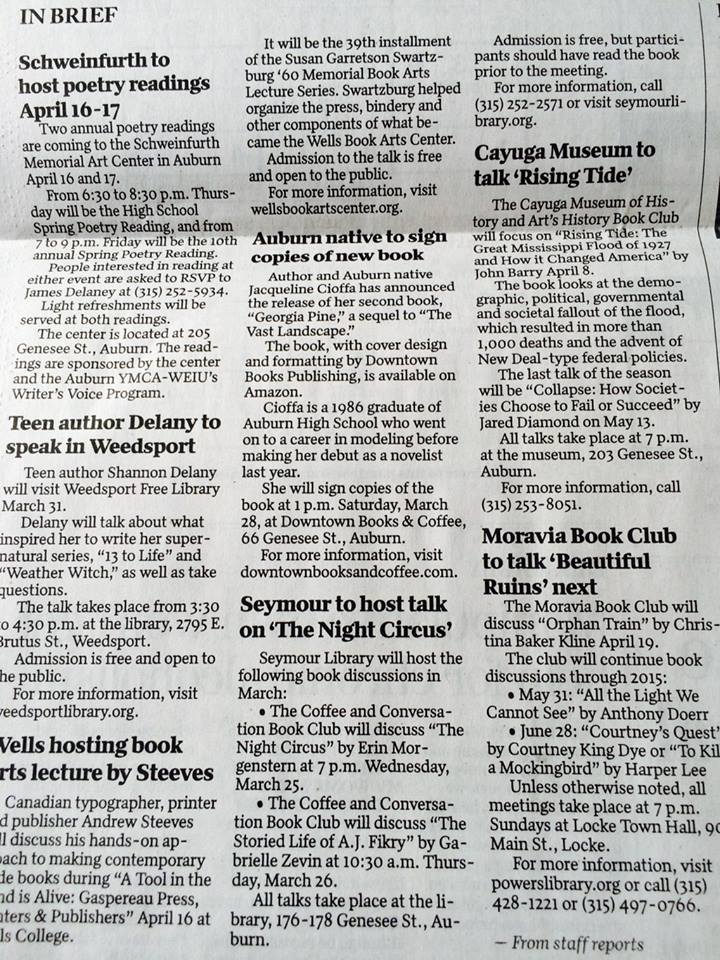 JackieCioffa's tweet image. Sunday FUNday news 
In Brief GEORGIA PINE
Downtown Books #shoplocal #onemoreweektogo #booksigning