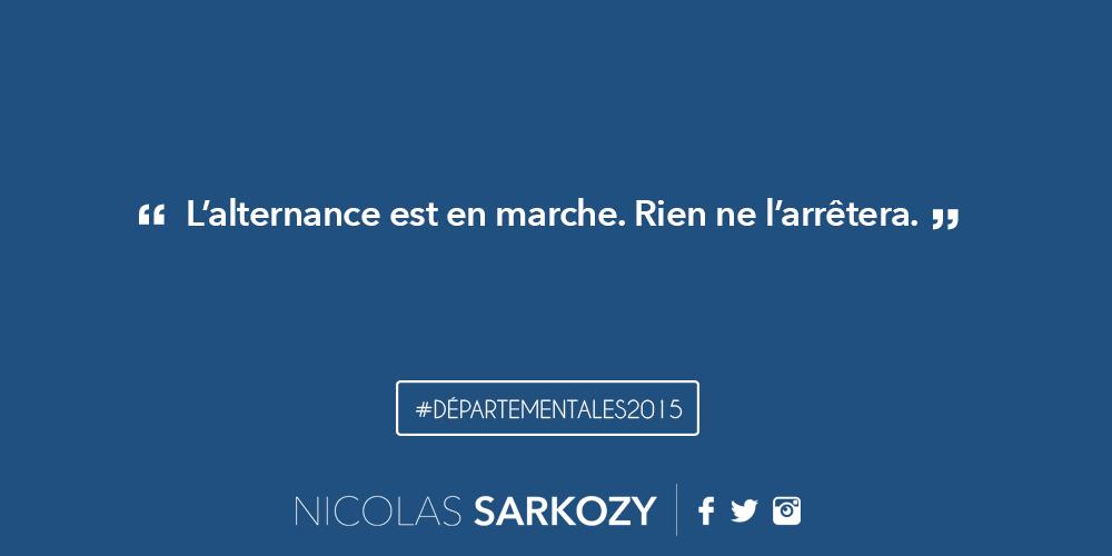 NicolasSarkozy's tweet photo. #departementales2015 http://t.co/ublsOC08pu