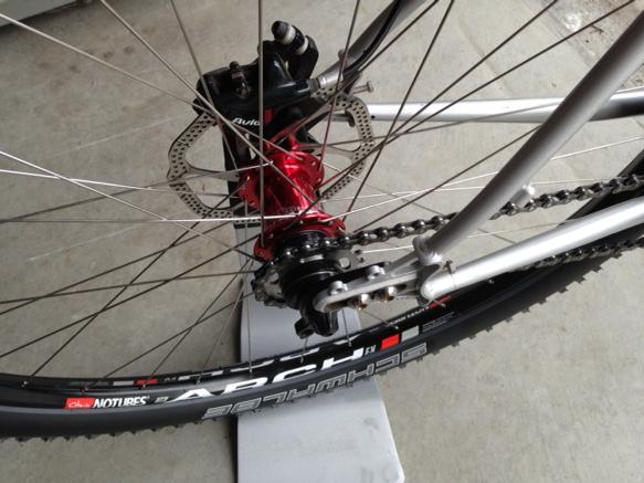 bobbybrew's tweet image. My single speed is rocking some seriously badass wheels and hubs. Thanks, @RenaEllen12