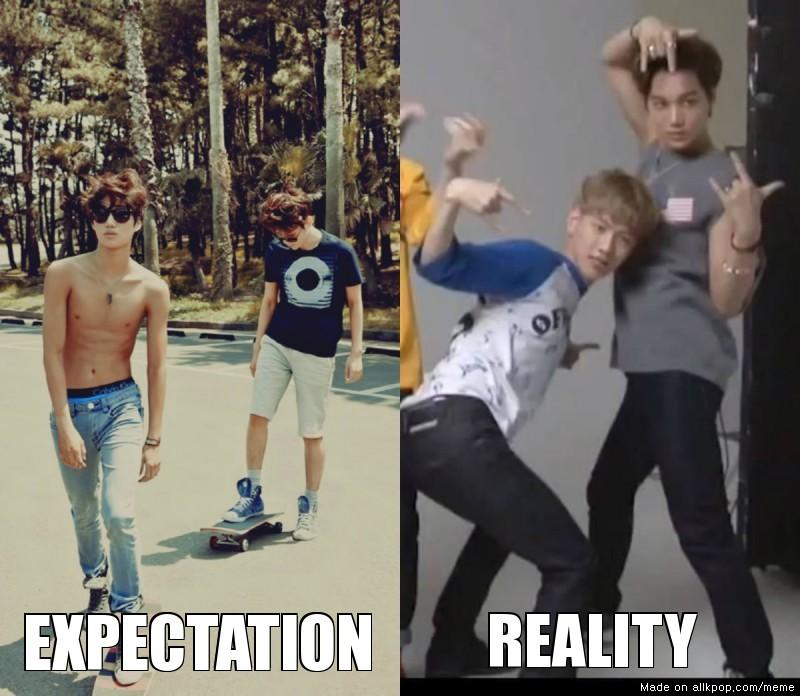 KpopFangasm's tweet photo. #PicSpam (1) ~✿ 
Expectation VS Reality http://t.co/Jl7VKT7QtS