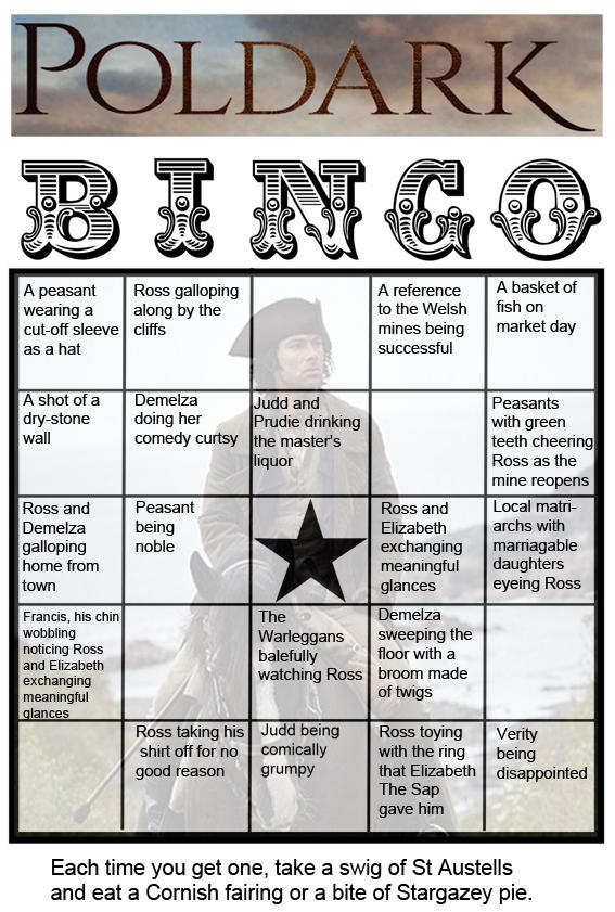 Bodice ripping bingo. #Poldark