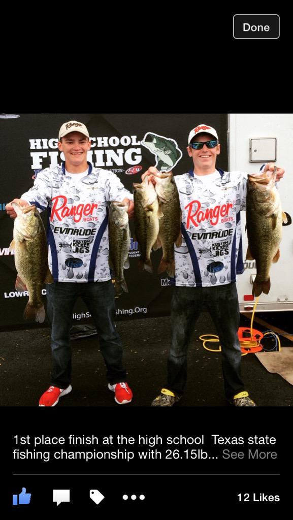 Congrats to Chase and Matt for taking the state championship. Wildcat fishing team rocks. #wildcatwin