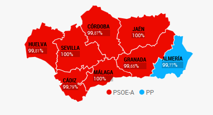 mecmec93's tweet photo. "@el_pais: El PSOE es la fuerza más votada en 7 provincias http://t.co/pJJH3judjH http://t.co/Bb2fQb3KfH" como no Almería dando la nota 😒