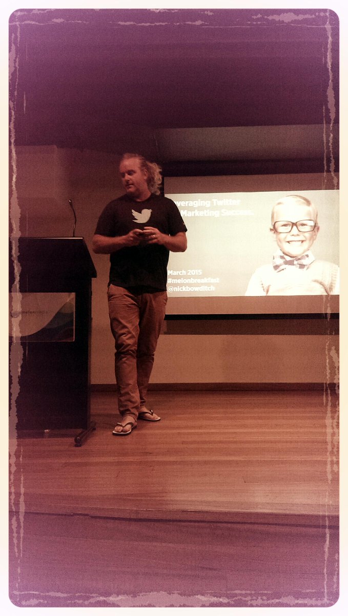 Ke_Ga's tweet photo. . @nickbowditch from @TwitterAU talking about "Leveraging Twitter for Marketing Success" #melonbreakfast http://t.co/Maq8o8giFj