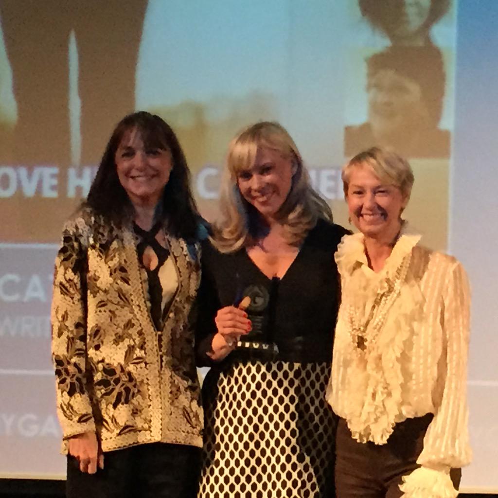 thegrrlgenius's tweet photo. Me and idol of mine actress Karen Allen who presented @muffintopmovie with Grand Prize for Feature film IN #BWWF! http://t.co/uN8GYSfCyH