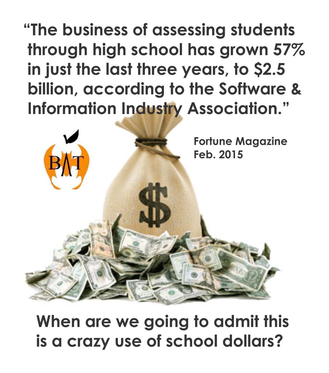 NancyOsborne180's tweet photo. "NCLB ... Fed spending on K-12 educ has increased by 41%since 2001." ~Hess. Too Bad it's all on Testing. #TBATS http://t.co/Qeg1BcpuWx