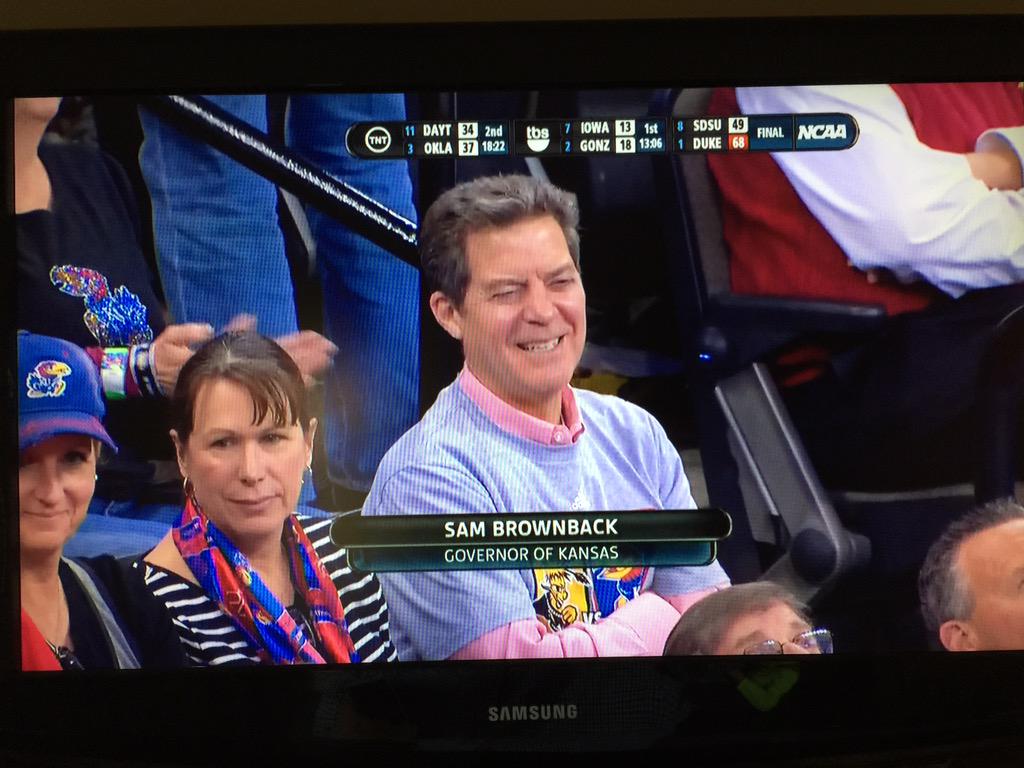 Pretty sure Gov. Brownback was just booed by KU and WSU fans alike. At least we can all agree on something.