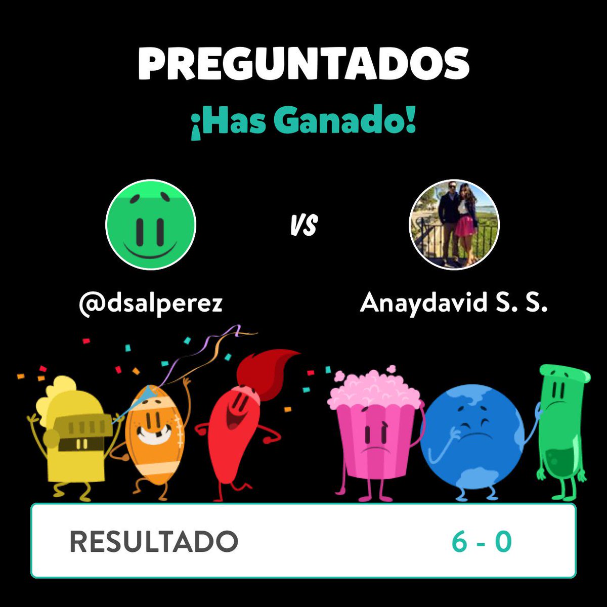 Davisala72's tweet photo. ¡@dsalperez ganó una partida contra Anaydavid Soriano Salas en Preguntados! http://t.co/PjT2z5Pd7x http://t.co/1XgZ8K8jxi