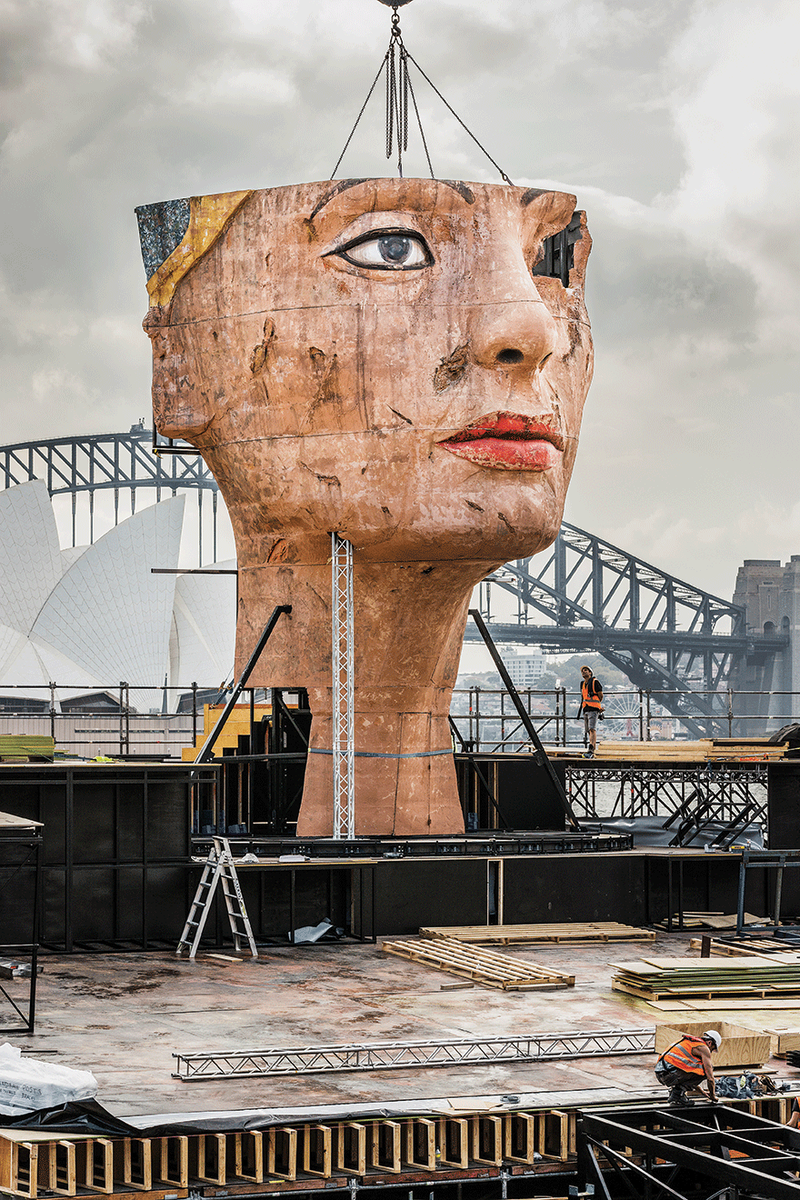WhereAustralia's tweet image. Handa Opera on the Harbour is back 27 March, @OperaAustralia's #AIDA is under construction #handaopera #sydney #opera